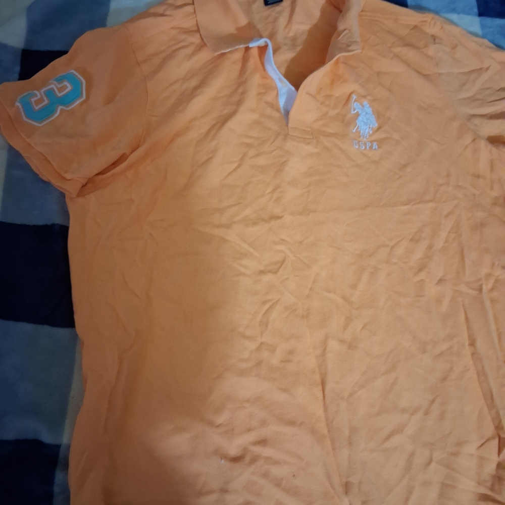 U.S. Polo Assn. Orange Casual Button Down Shirt